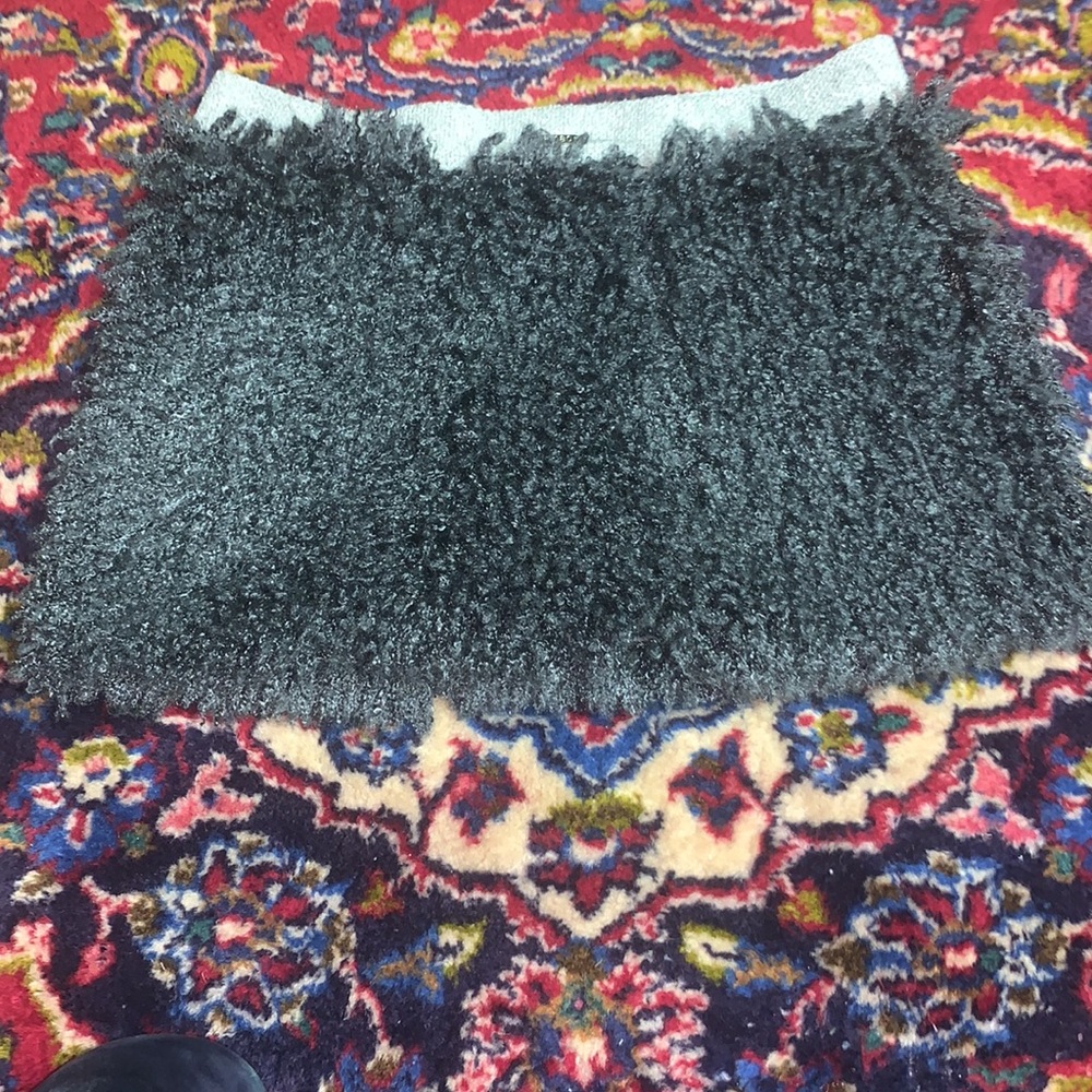 Anamac Funky grey shaggy shrug sweater skirt - Picture 4 of 7